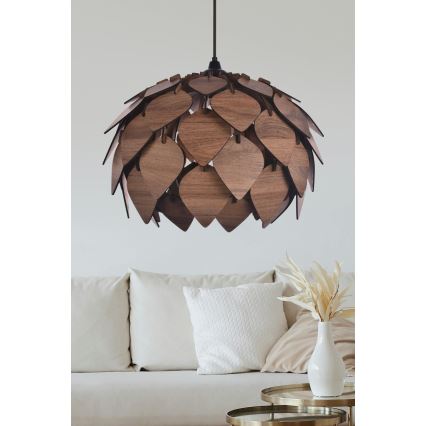 Κρεμαστό φωτιστικό οροφής 1xE27/40W/230V καφέ