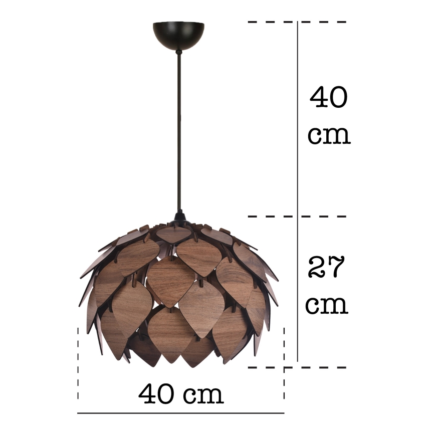 Κρεμαστό φωτιστικό οροφής 1xE27/40W/230V καφέ