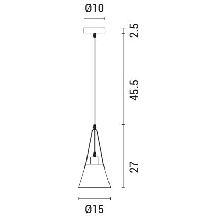 Κρεμαστό φωτιστικό οροφής 1xE27/40W/230V λευκό