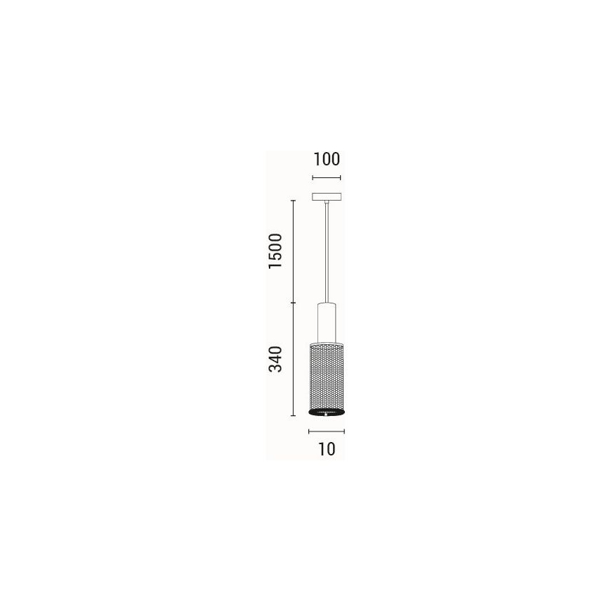 Κρεμαστό φωτιστικό οροφής 1xE27/40W/230V μαύρο