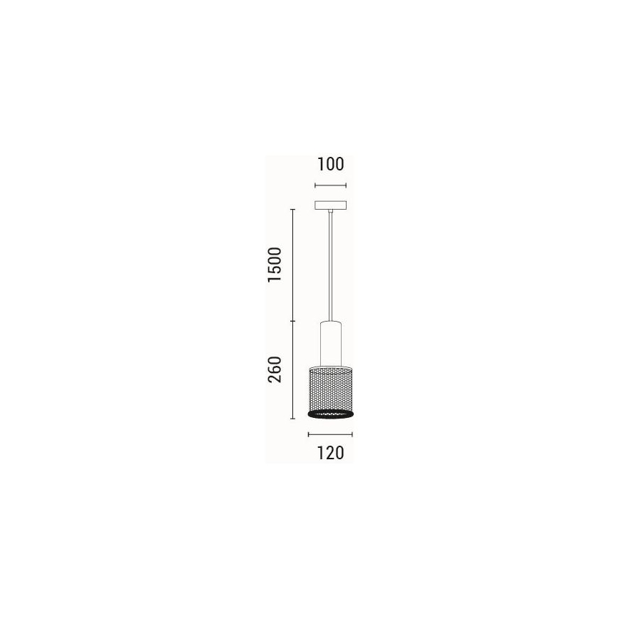 Κρεμαστό φωτιστικό οροφής 1xE27/40W/230V μαύρο