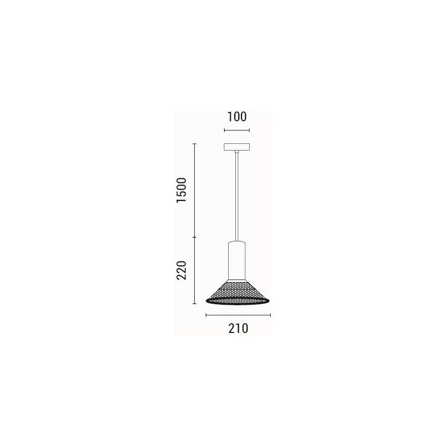 Κρεμαστό φωτιστικό οροφής 1xE27/40W/230V μαύρο