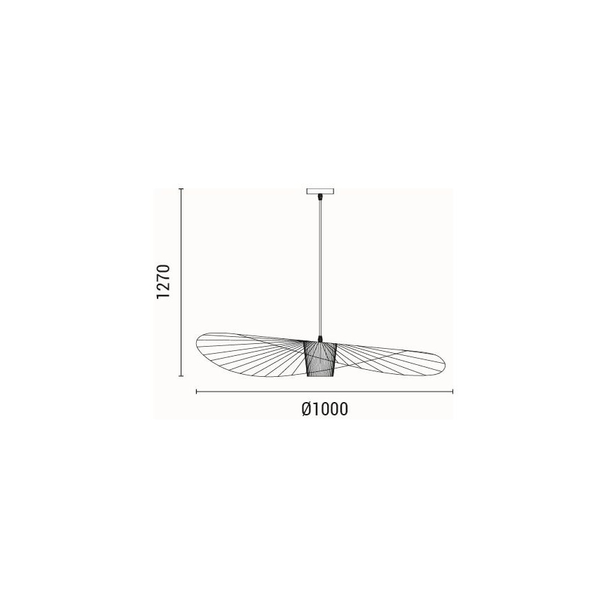 Κρεμαστό φωτιστικό οροφής 1xE27/40W/230V μαύρο