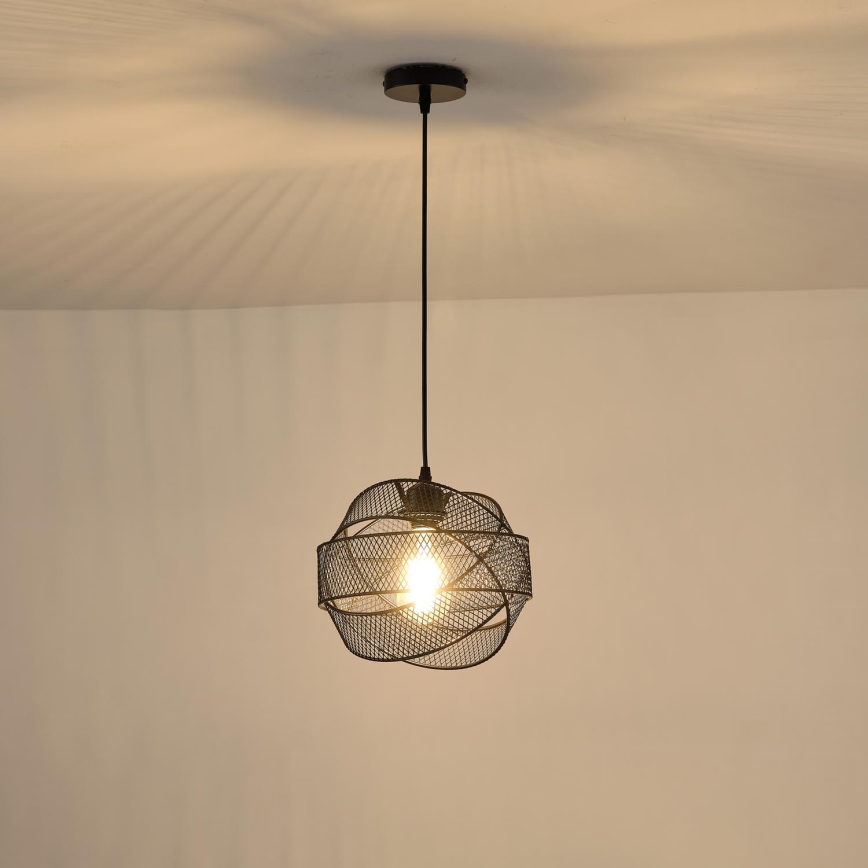 Κρεμαστό φωτιστικό οροφής 1xE27/40W/230V μαύρο