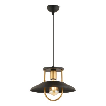 Κρεμαστό φωτιστικό οροφής 1xE27/40W/230V μαύρο/χρυσό
