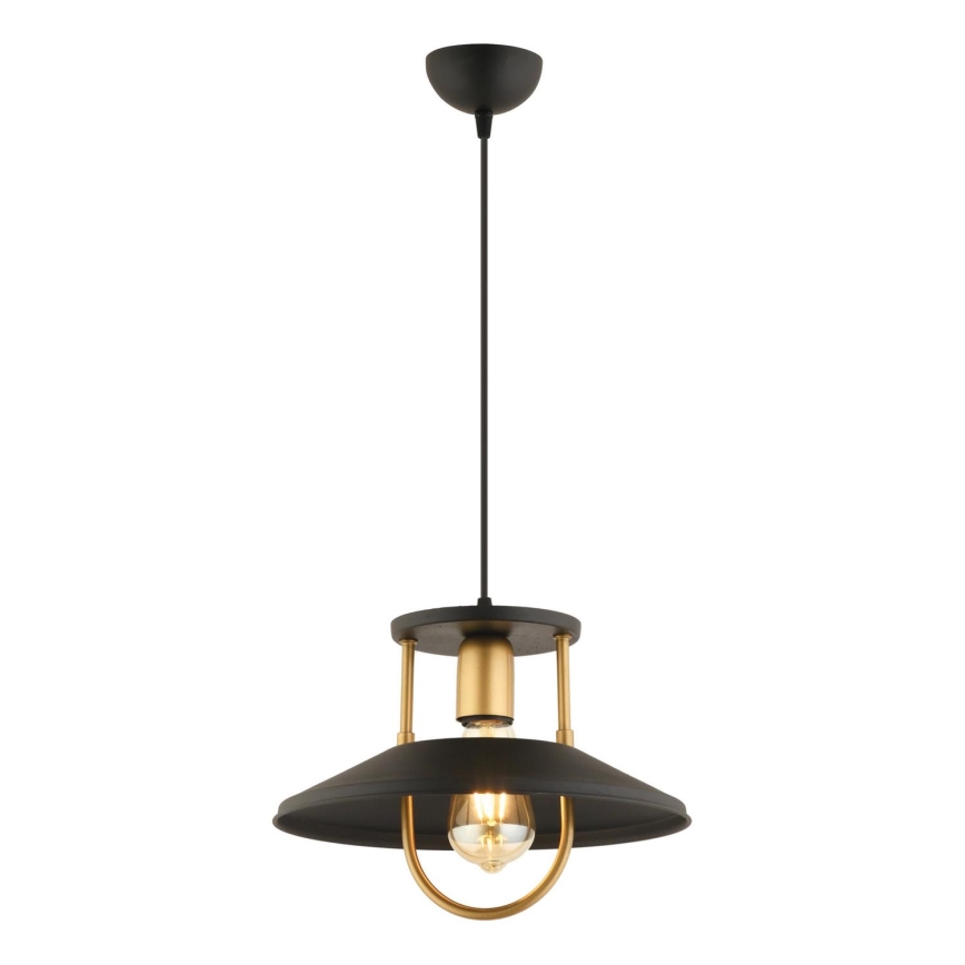 Κρεμαστό φωτιστικό οροφής 1xE27/40W/230V μαύρο/χρυσό