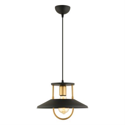 Κρεμαστό φωτιστικό οροφής 1xE27/40W/230V μαύρο/χρυσό