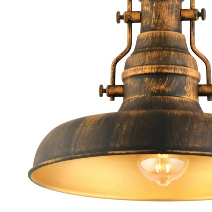 Κρεμαστό φωτιστικό οροφής 1xE27/40W/230V μπρονζέ
