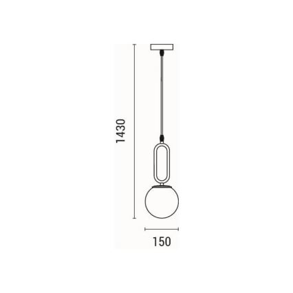 Κρεμαστό φωτιστικό οροφής 1xE27/40W/230V ορείχαλκος