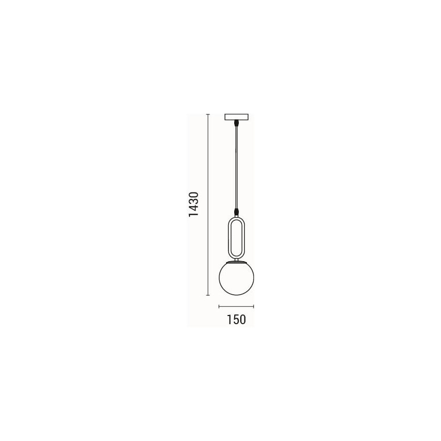 Κρεμαστό φωτιστικό οροφής 1xE27/40W/230V ορείχαλκος