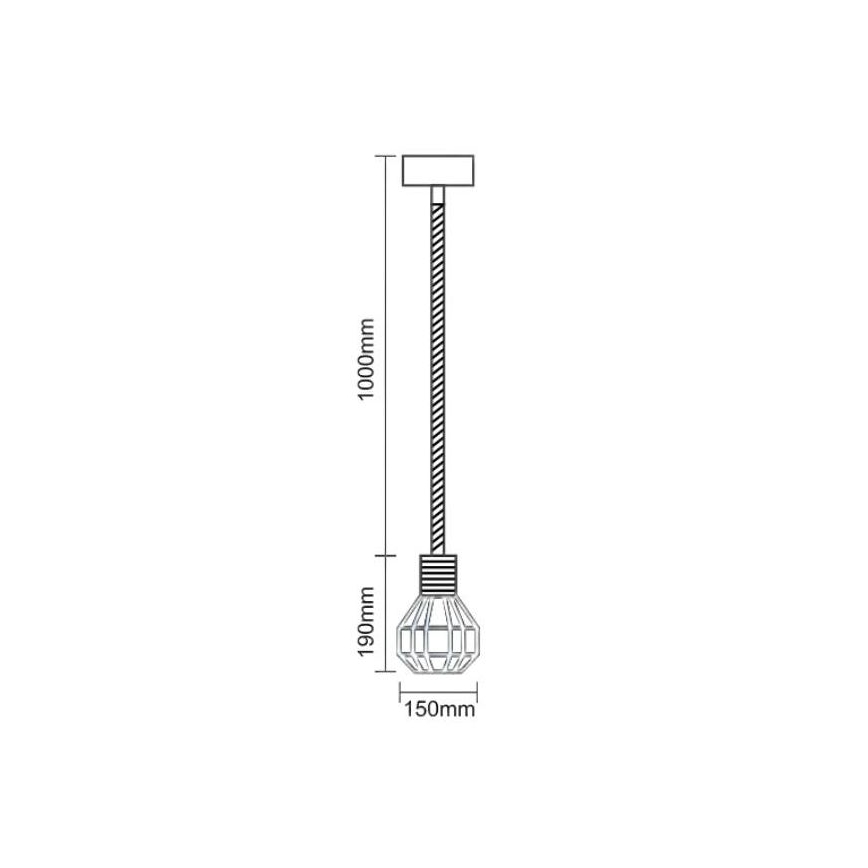 Κρεμαστό φωτιστικό οροφής 1xE27/60W/230V διάμετρος 15 cm