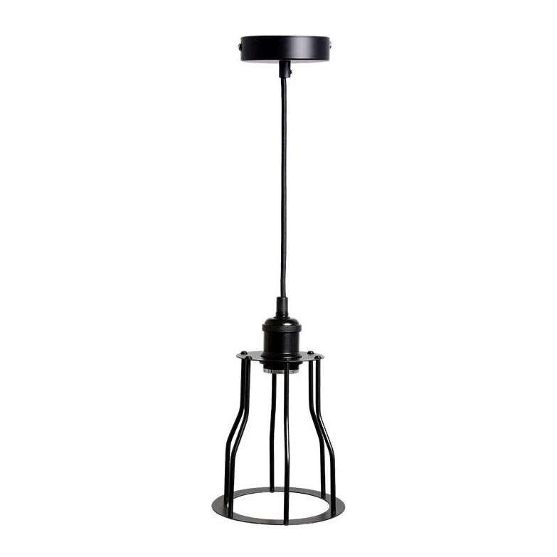 Κρεμαστό φωτιστικό οροφής 1xE27/60W/230V διάμετρος 15 cm μαύρο