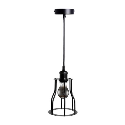 Κρεμαστό φωτιστικό οροφής 1xE27/60W/230V διάμετρος 15 cm μαύρο