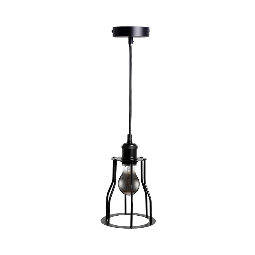 Κρεμαστό φωτιστικό οροφής 1xE27/60W/230V διάμετρος 15 cm μαύρο