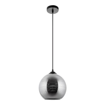 Κρεμαστό φωτιστικό οροφής 1xE27/60W/230V διάμετρος 20 cm μαύρο