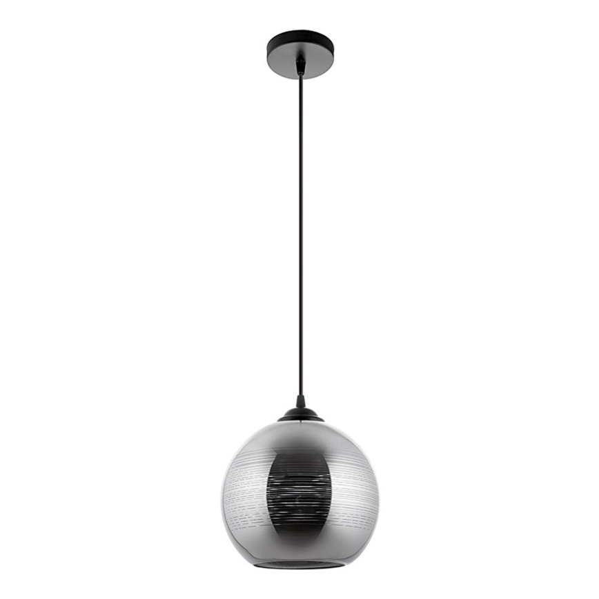 Κρεμαστό φωτιστικό οροφής 1xE27/60W/230V διάμετρος 20 cm μαύρο