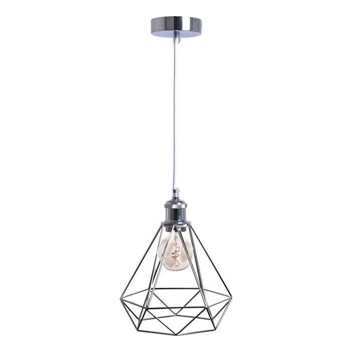 Κρεμαστό φωτιστικό οροφής 1xE27/60W/230V διάμετρος 22 cm γυαλιστερό χρώμιο