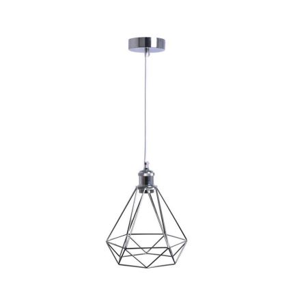 Κρεμαστό φωτιστικό οροφής 1xE27/60W/230V διάμετρος 22 cm γυαλιστερό χρώμιο