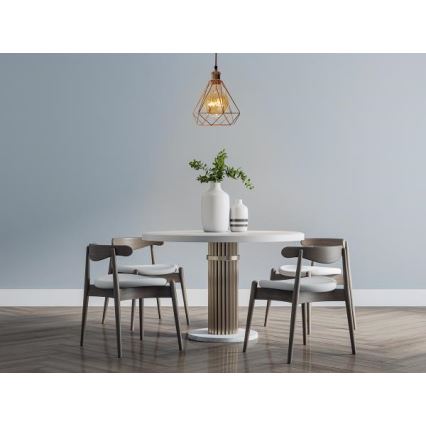 Κρεμαστό φωτιστικό οροφής 1xE27/60W/230V διάμετρος 22 cm χαλκός