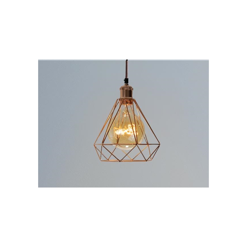 Κρεμαστό φωτιστικό οροφής 1xE27/60W/230V διάμετρος 22 cm χαλκός