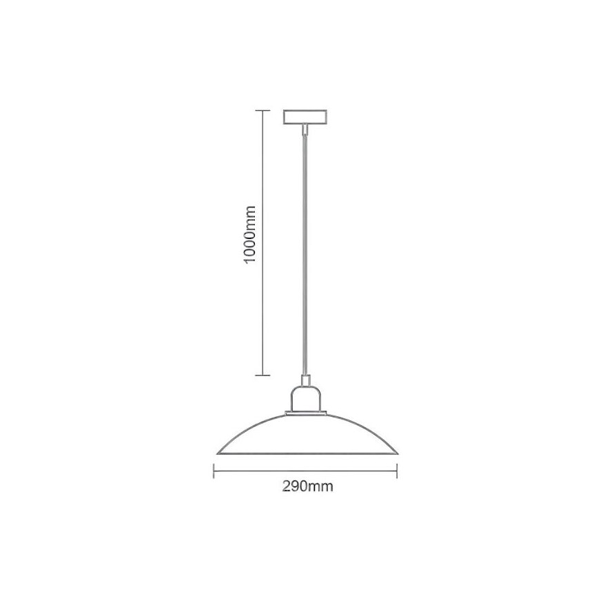 Κρεμαστό φωτιστικό οροφής 1xE27/60W/230V διάμετρος 29 cm μαύρο