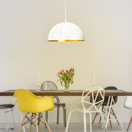 Κρεμαστό φωτιστικό οροφής 1xE27/60W/230V διάμετρος 30 cm λευκό