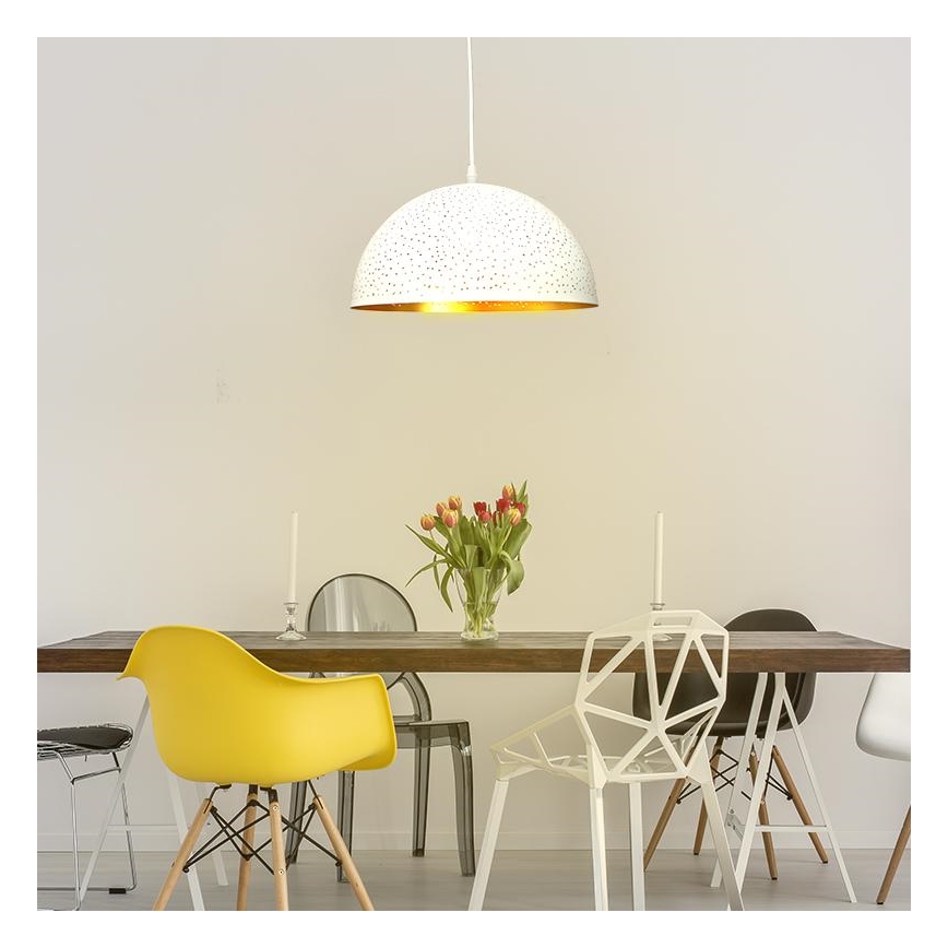 Κρεμαστό φωτιστικό οροφής 1xE27/60W/230V διάμετρος 30 cm λευκό