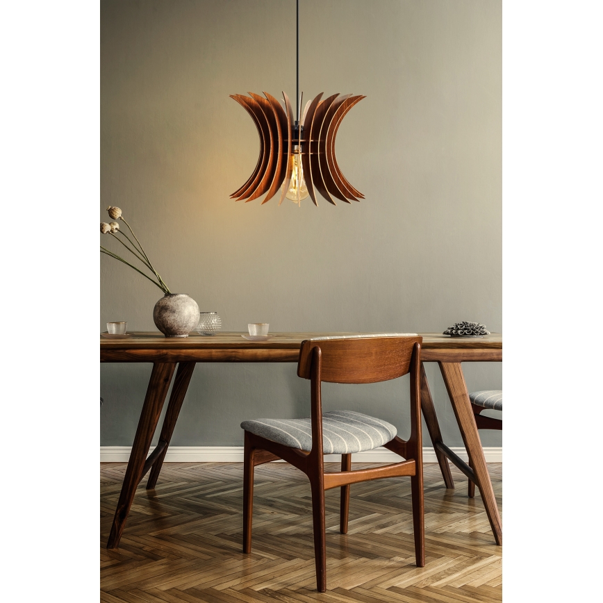 Κρεμαστό φωτιστικό οροφής 1xE27/60W/230V καφέ διάμετρος 20 cm