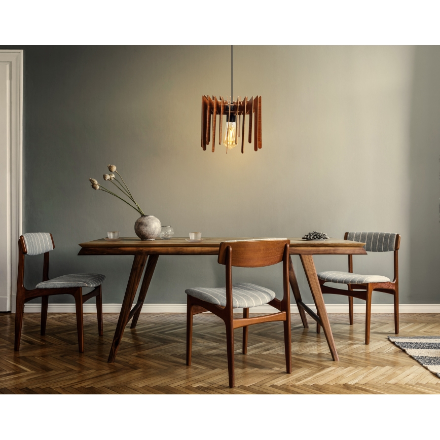 Κρεμαστό φωτιστικό οροφής 1xE27/60W/230V καφέ διάμετρος 23 cm