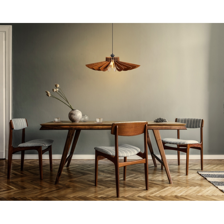 Κρεμαστό φωτιστικό οροφής 1xE27/60W/230V καφέ διάμετρος 52 cm