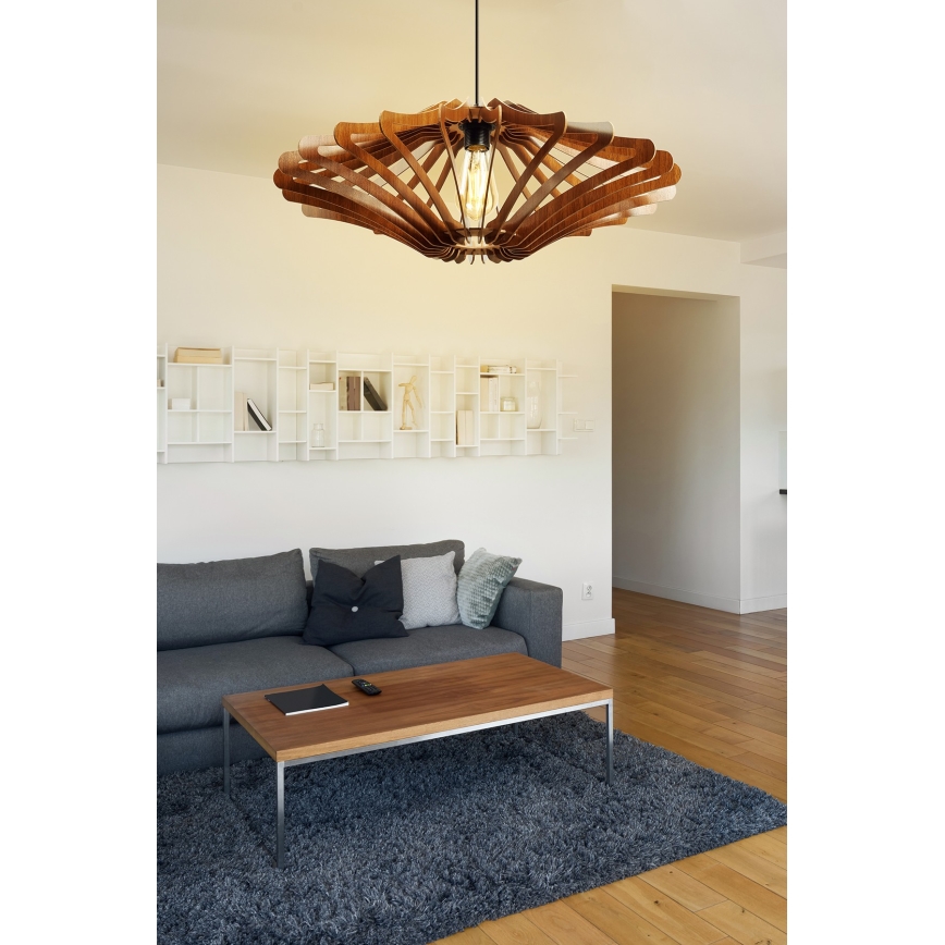 Κρεμαστό φωτιστικό οροφής 1xE27/60W/230V καφέ διάμετρος 59 cm