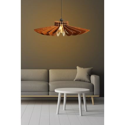Κρεμαστό φωτιστικό οροφής 1xE27/60W/230V καφέ διάμετρος 68 cm