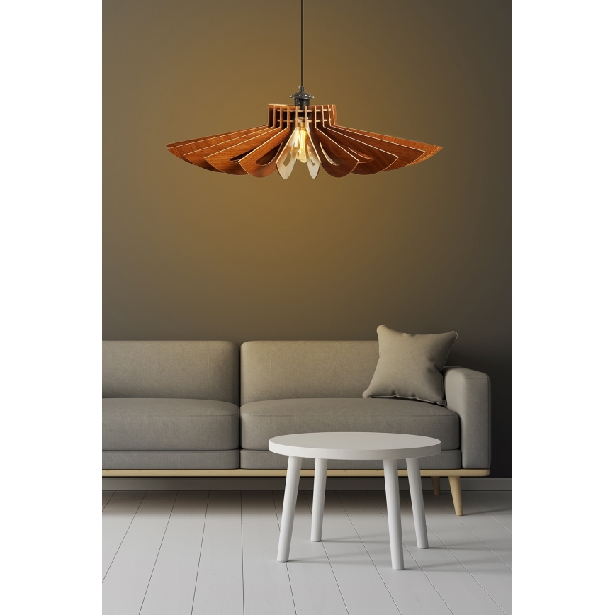 Κρεμαστό φωτιστικό οροφής 1xE27/60W/230V καφέ διάμετρος 68 cm