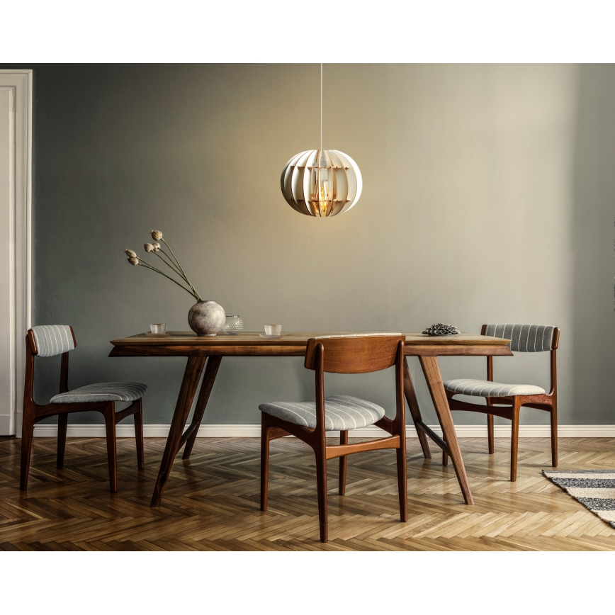 Κρεμαστό φωτιστικό οροφής 1xE27/60W/230V λευκό διάμετρος 20 cm