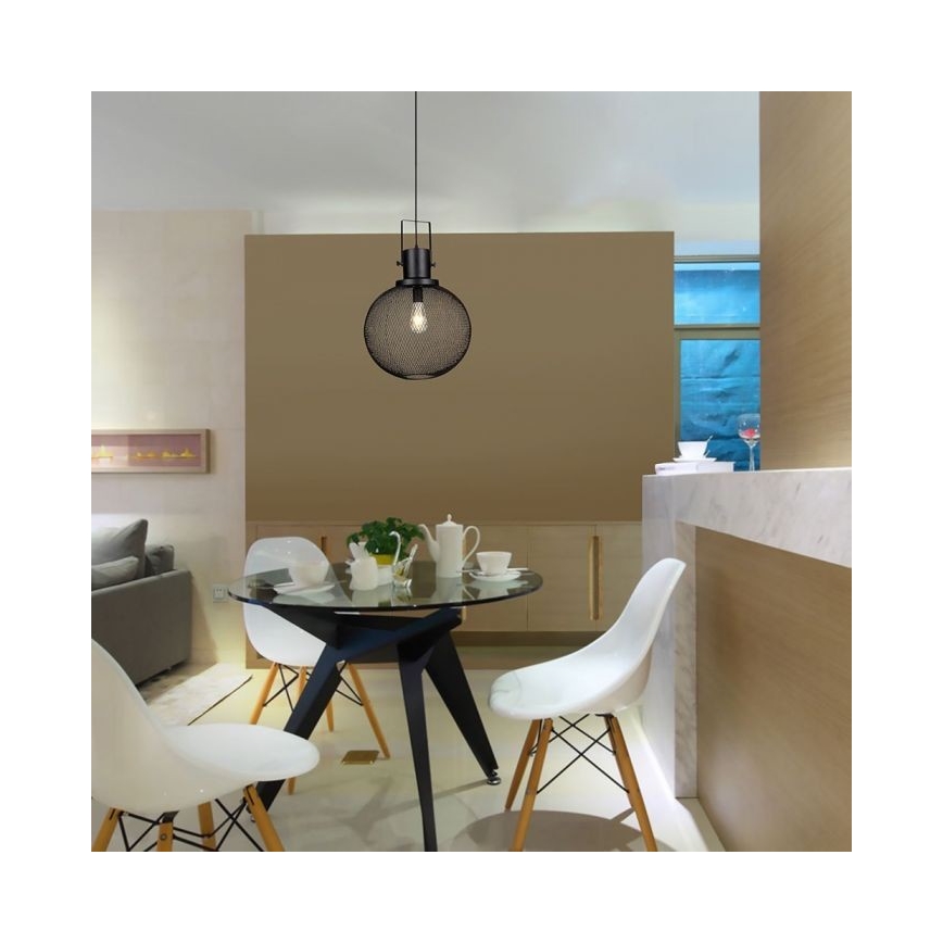 Κρεμαστό φωτιστικό οροφής 1xE27/60W/230V μαύρο