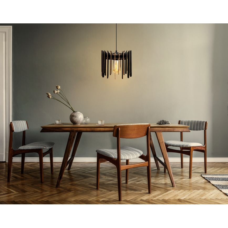 Κρεμαστό φωτιστικό οροφής 1xE27/60W/230V μαύρο διάμετρος 23 cm