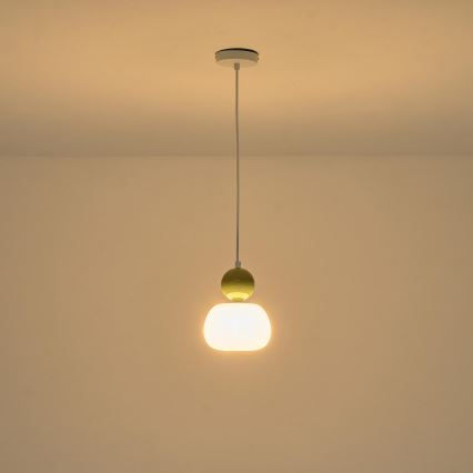 Κρεμαστό φωτιστικό οροφής 1xG9/7W/230V λευκό/πράσινο
