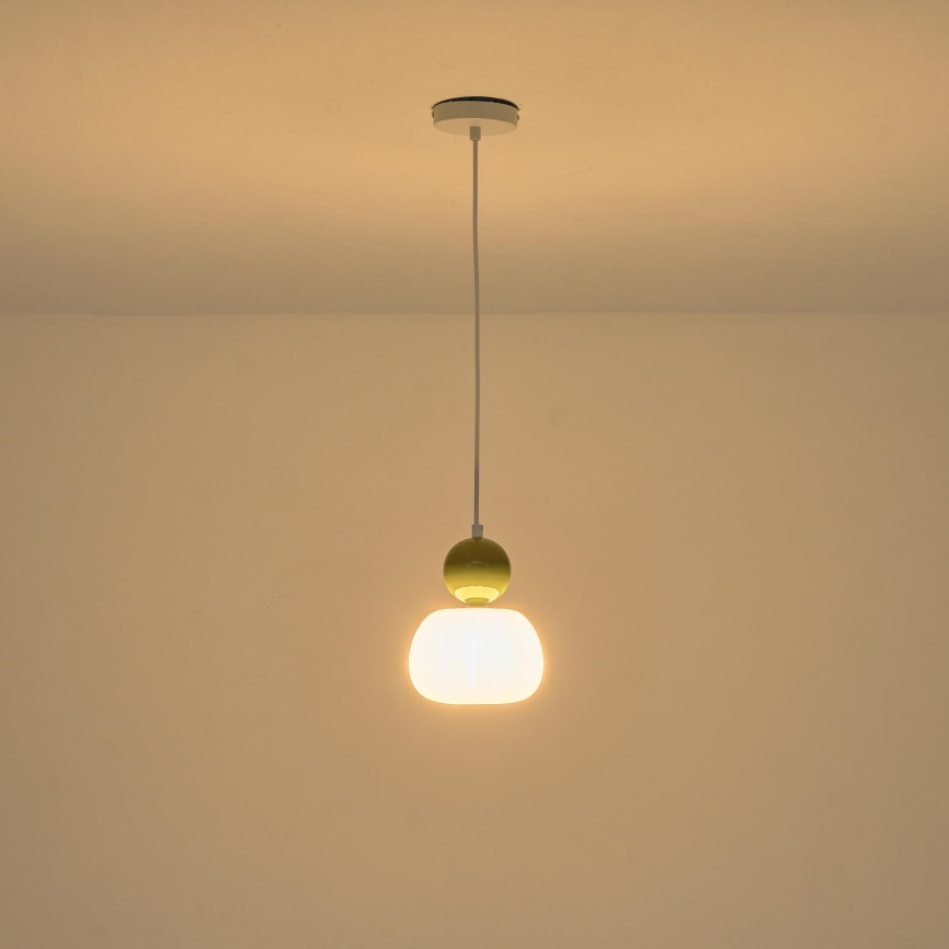 Κρεμαστό φωτιστικό οροφής 1xG9/7W/230V λευκό/πράσινο