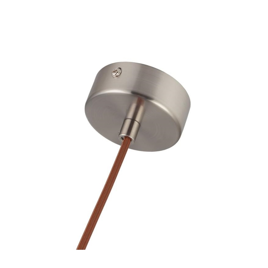 Κρεμαστό φωτιστικό οροφής 1xGU10/10W/230V τέφρα/μασίφ ξύλο καφέ