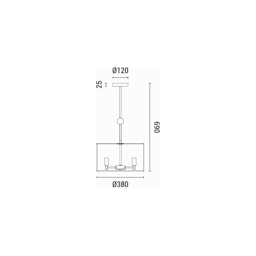 Κρεμαστό φωτιστικό οροφής 3xE14/15W/230V