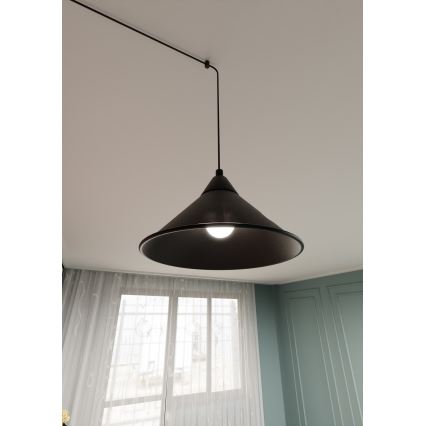 Κρεμαστό φωτιστικό οροφής ABRAMO 1xE27/15W/230V μαύρο
