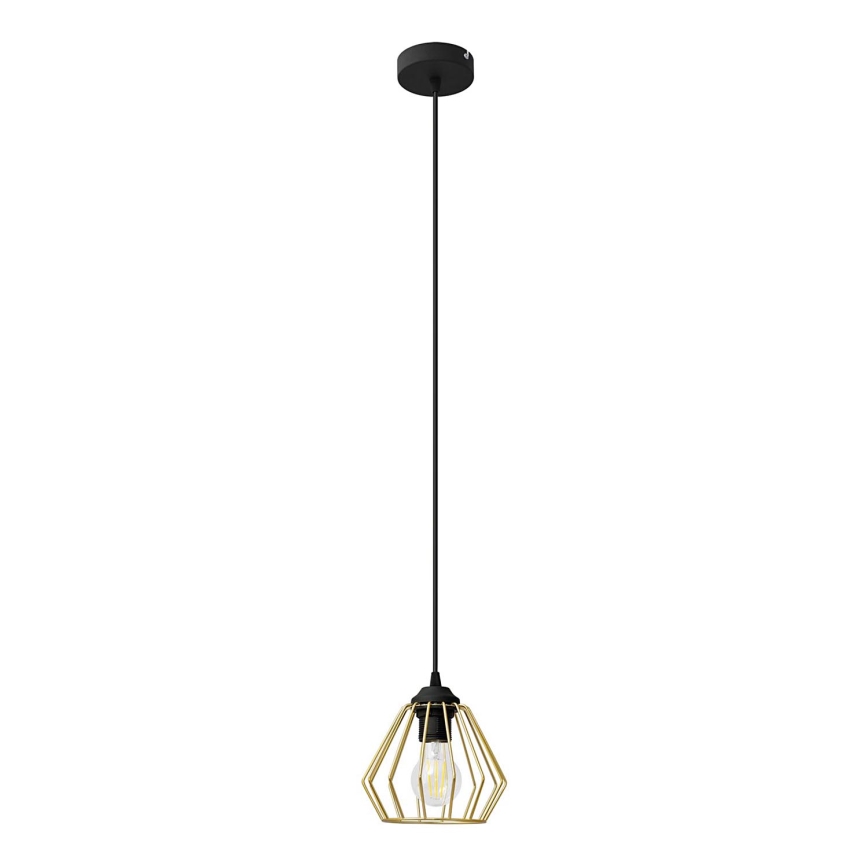 Κρεμαστό φωτιστικό οροφής AGAT 1xE27/15W/230V χρυσαφί/μαύρο