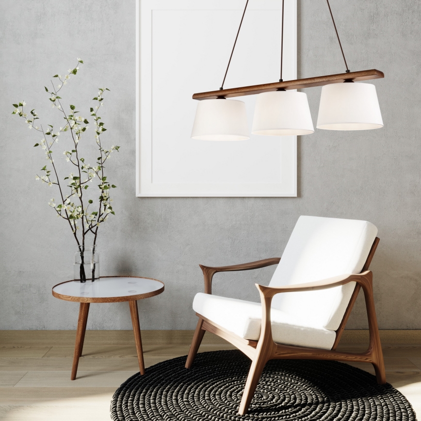 Κρεμαστό φωτιστικό οροφής AIDA 3xE27/60W/230V - FSC πιστοποιημένο
