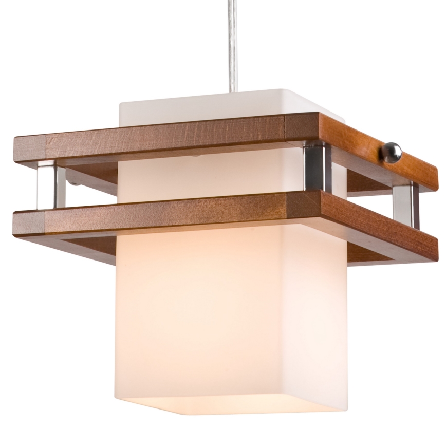 Κρεμαστό φωτιστικό οροφής  ALAN 1xE27/60W/230V οξιά