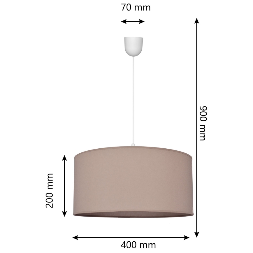 Κρεμαστό φωτιστικό οροφής ALBA 1xE27/15W/230V δ. 40 cm μπεζ