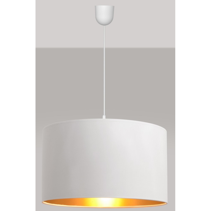 Κρεμαστό φωτιστικό οροφής ALBA 1xE27/15W/230V δ. 45 cm λευκό/χρυσό