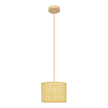 Κρεμαστό φωτιστικό οροφής ALBA 1xE27/15W/230V διάμετρος 20 cm rattan