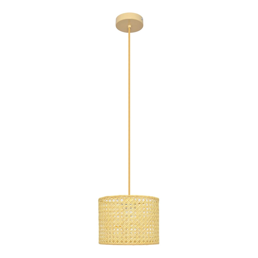 Κρεμαστό φωτιστικό οροφής ALBA 1xE27/15W/230V διάμετρος 20 cm rattan