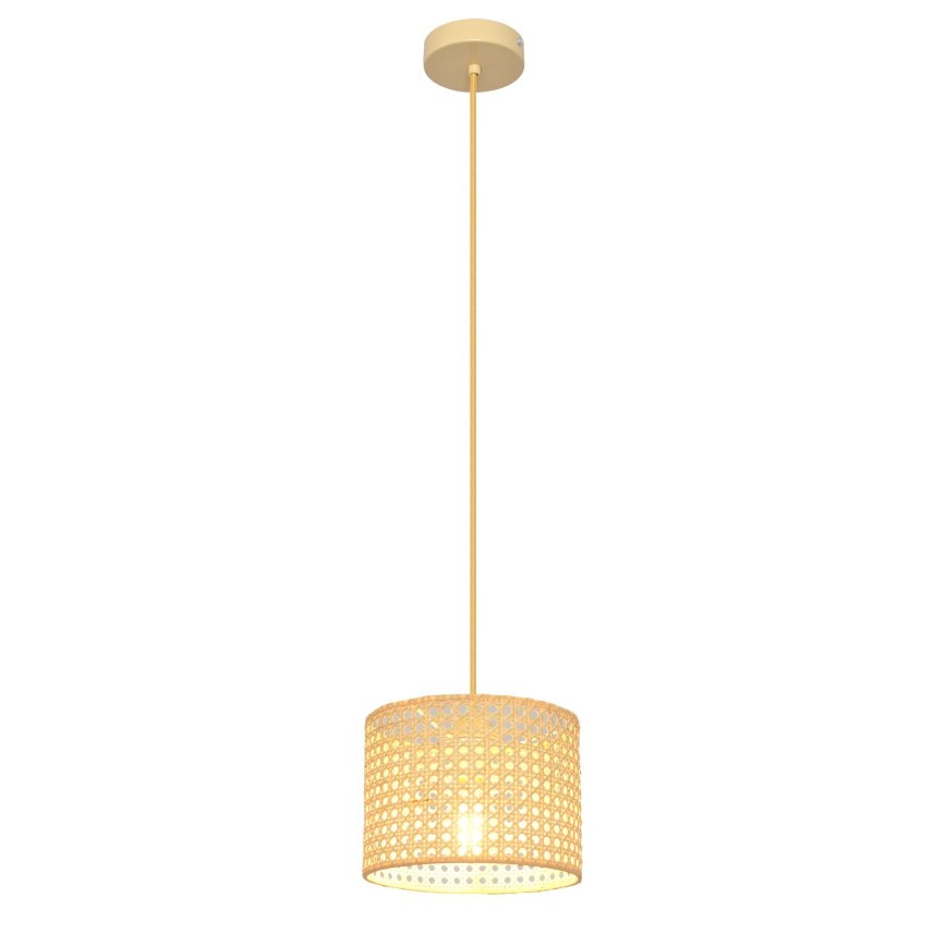 Κρεμαστό φωτιστικό οροφής ALBA 1xE27/15W/230V διάμετρος 20 cm rattan