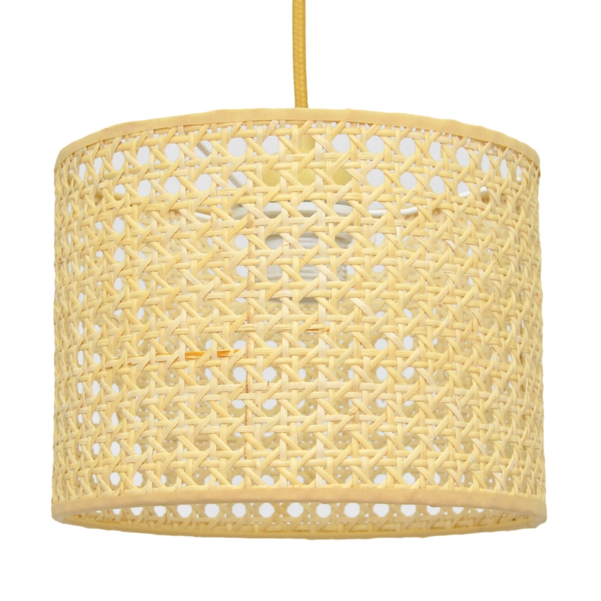 Κρεμαστό φωτιστικό οροφής ALBA 1xE27/15W/230V διάμετρος 20 cm rattan